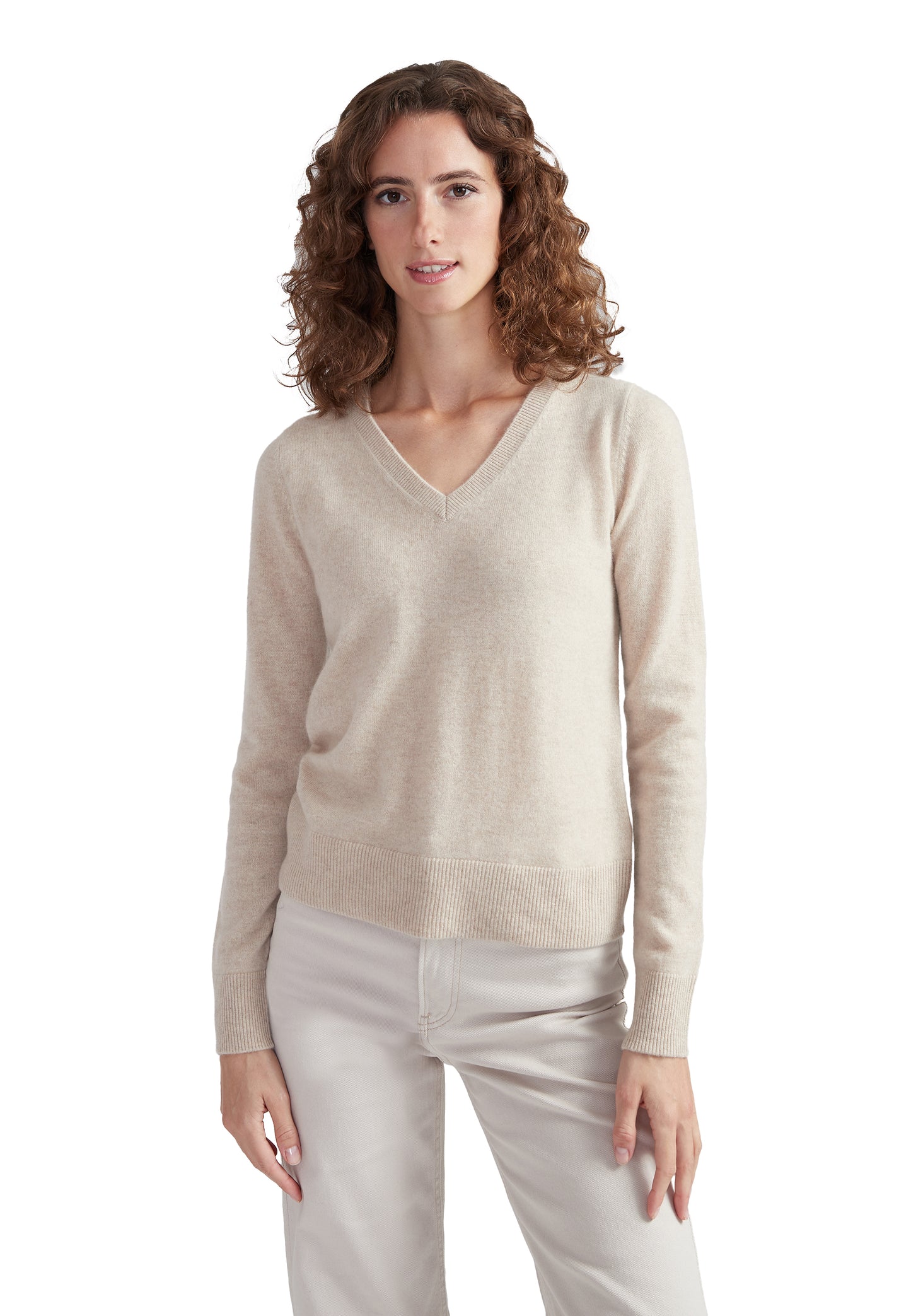 Style Republic 100% Pure Cashmere V-Neck Women's Sweater