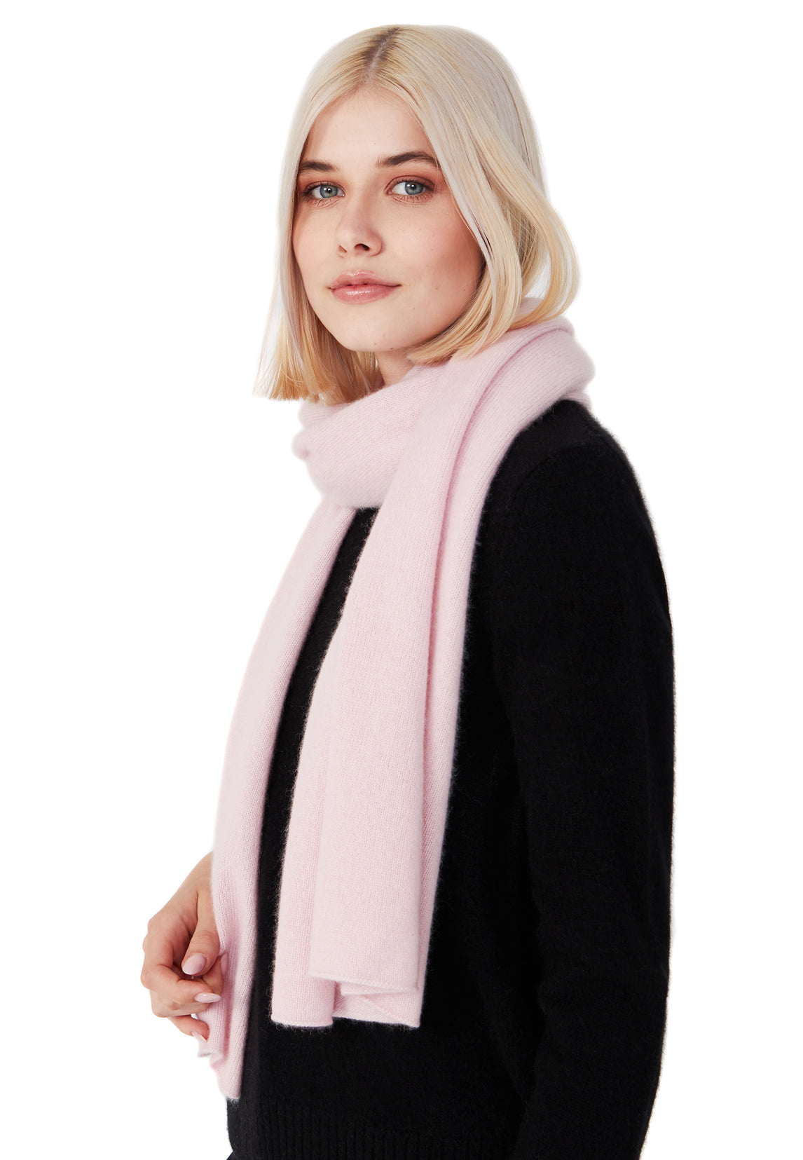 Women's Love Pure Cashmere Pink Scarf