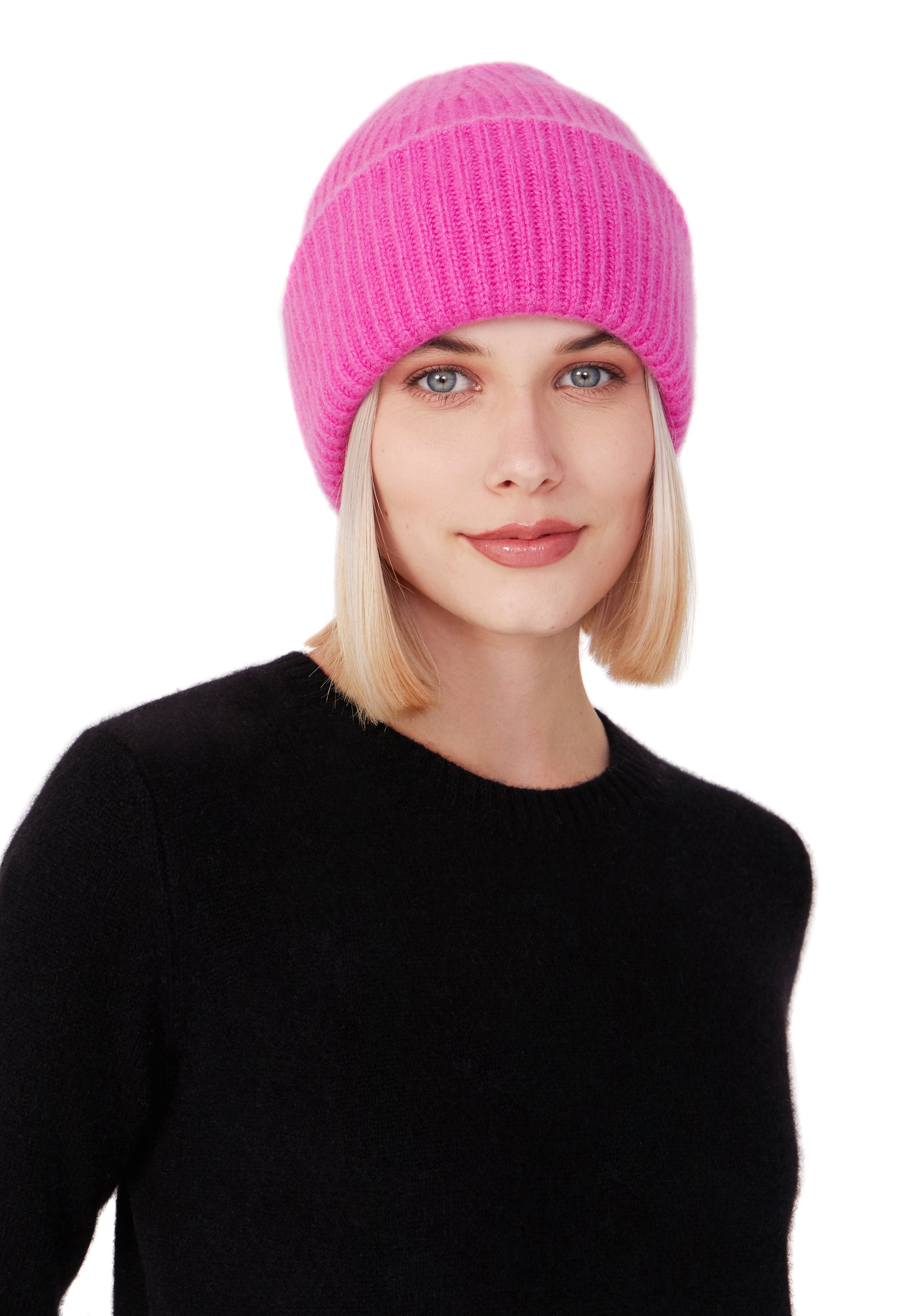 Eugenia Kim Cashmere Beanie Stocking Cap Chunky shops Knit Stretch Pink OS Fits All